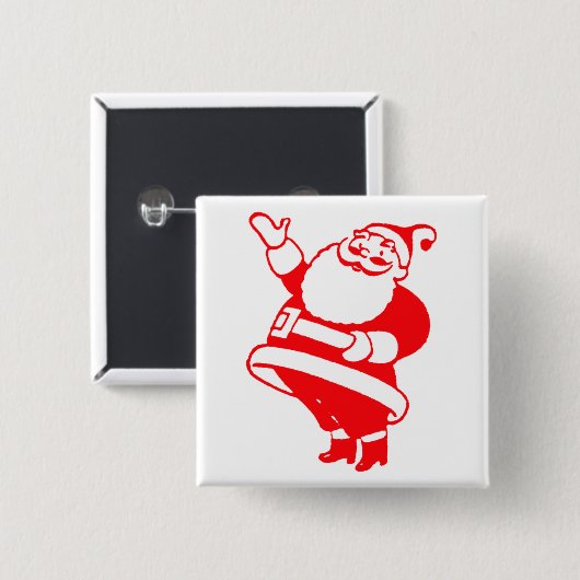 Retro Sankt Button (Vorne & Hinten)