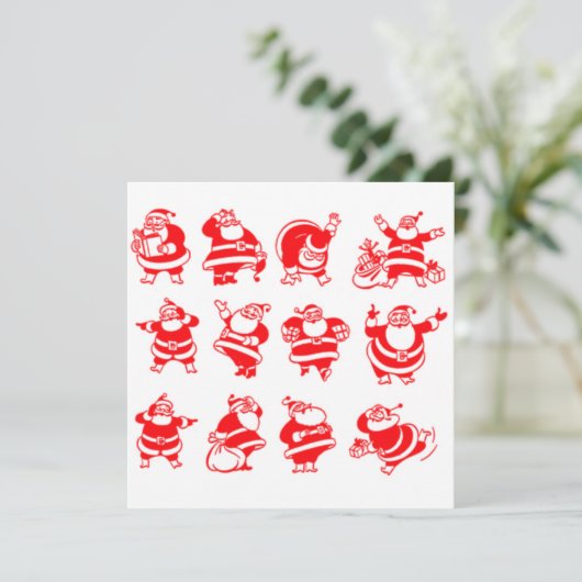 Retro Sankt Einladung (Stehend Vorderseite)