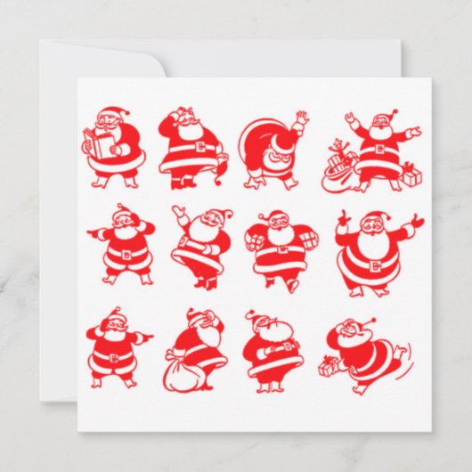 Retro Sankt Einladung (Vorderseite)