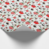 RETRO SANKT IN EINEM BALLON-PACKPAPIER GESCHENKPAPIER (Ecke)