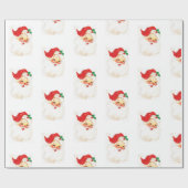 Retro Sankt-WeihnachtsweihnachtsPackpapier Geschenkpapier (Flach)
