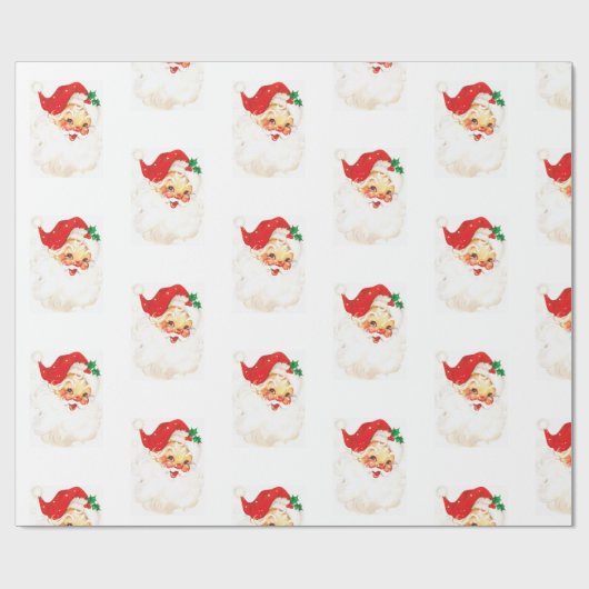 Retro Sankt-WeihnachtsweihnachtsPackpapier Geschenkpapier (Flach)