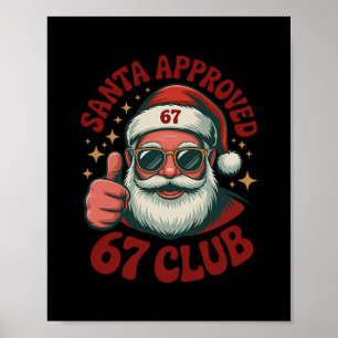 Retro Santa Approved 67 - Klick Weihnachten 67 Mem Poster