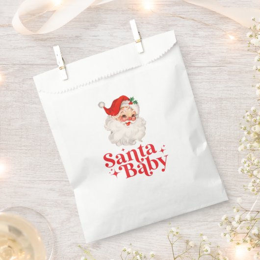 Retro Santa Baby Weihnachtsdusche Geschenktütchen (Ausgeschnitten)