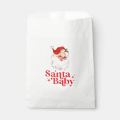 Retro Santa Baby Weihnachtsdusche Geschenktütchen (Vorderseite)