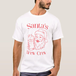 Retro Santa Beer Lover Holiday T-Shirt