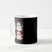 Retro Santa Blowing Bubble Gum P Art Sungles Chris Kaffeetasse (Vorderseite Links)
