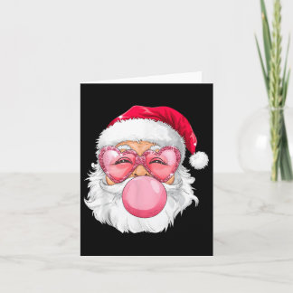 Retro Santa Blows Gum Herzensmuscheln froh Karte