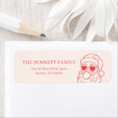 Retro Santa Bubble Holiday Rücksendeadresse (Insitu)