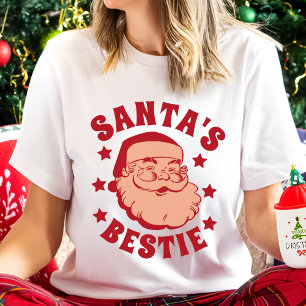 Retro-Santa-Buddy Moderne Weihnachten für Frauen T-Shirt