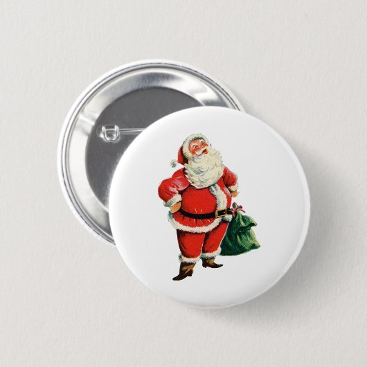 Retro Santa Button (Vorne & Hinten)