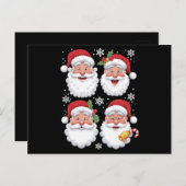 Retro Santa Christma gibt Weihnachten-Matching-Fam Postkarte (Vorne/Hinten)