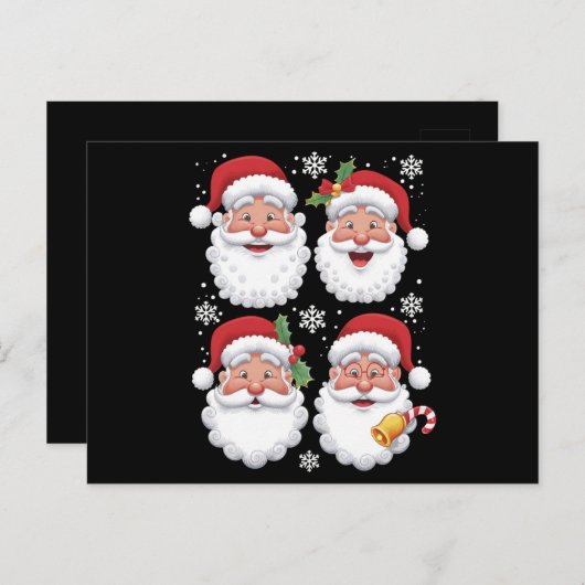 Retro Santa Christma gibt Weihnachten-Matching-Fam Postkarte (Vorne/Hinten)