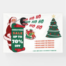Retro Santa Christmas Business Sale Werbeaktionen