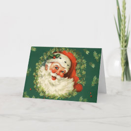 Retro Santa Christmas Card Feiertagskarte