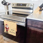 Retro Santa Christmas Geschirrtuch