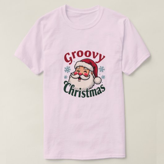 Retro Santa Christmas - Groovy Holiday Style T-Shirt (Design vorne)