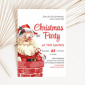 Retro Santa Christmas Party Einladung