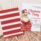 Retro Santa Christmas Party Einladung