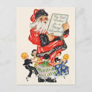 Retro Santa Christmas Postkarten