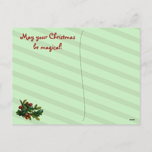 Retro Santa Christmas Postkarten (Rückseite)