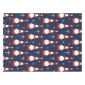 Retro Santa Christmas Red Pattern Tischdecke (Vorderseite (Horizontal))