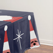 Retro Santa Christmas Red Pattern Tischdecke (Beispiel)