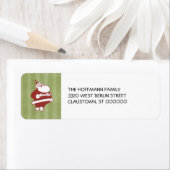 Retro Santa Christmas Rücksendeadressen-Aufkleber (Insitu)