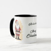 Retro Santa Christmas Tasse (Vorderseite Links)