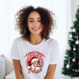 Retro Santa Christmas Vibes Women's T - Shirt