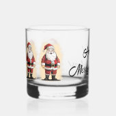 Retro Santa Christmas Whiskyglas (Vorderseite)