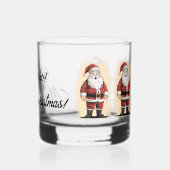Retro Santa Christmas Whiskyglas (Rückseite)