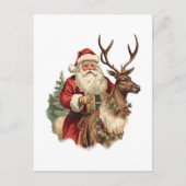 Retro Santa Classic Traditionelles Weihnachten Postkarte (Vorderseite)