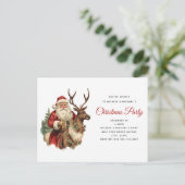 Retro Santa Classic Traditionelles Weihnachtsfest  Postkarte (Stehend Vorderseite)