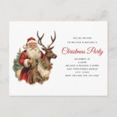 Retro Santa Classic Traditionelles Weihnachtsfest  Postkarte (Vorderseite)