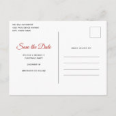 Retro Santa Classic Weihnachten Save the Date Einladungspostkarte (Rückseite)