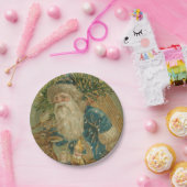 Retro Santa Claus aus aus den 1900ern Pappteller (Party)