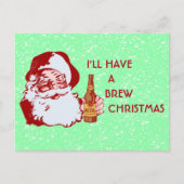 Retro Santa Claus Beer Brew Weihnachten (Vorderseite)