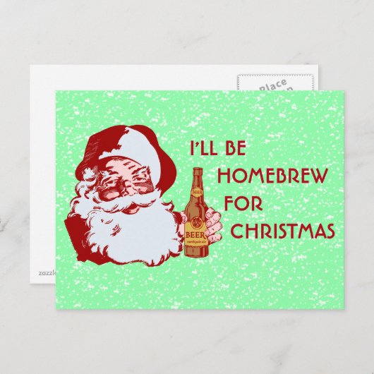 Retro Santa Claus Beer Homebrew Weihnachten (Vorne/Hinten)