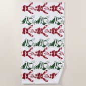 RETRO SANTA CLAUS CHRISTMAS Strandhandtuch (Vorderseite)