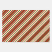 Retro Santa Claus Faces und Holly Geschenkpapier Set (Vorderseite 2)