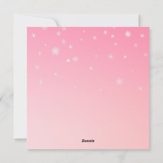 Retro Santa Claus frohe Weihnachten in Rosa (Rückseite)