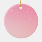 Retro Santa Claus frohe Weihnachten in Rosa Keramik Ornament (Hinten)