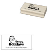 Retro Santa Claus Frohe Weihnachtsferien Gummistempel (Stempel)
