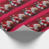 Retro Santa Claus Geschenkpapier (Ecke)