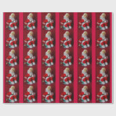 Retro Santa Claus Geschenkpapier (Flach)