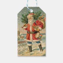 RETRO Santa Claus GIFT TAG