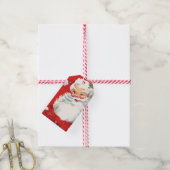 Retro Santa Claus Gift Tags Geschenkanhänger (Mit Garn)
