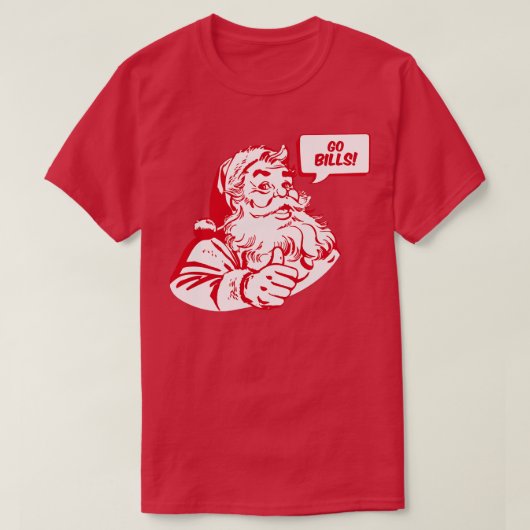Retro Santa Claus Go Bills T-Shirt (Design vorne)