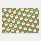 Retro Santa Claus Head Geschenkpapier Set (Vorderseite 3)